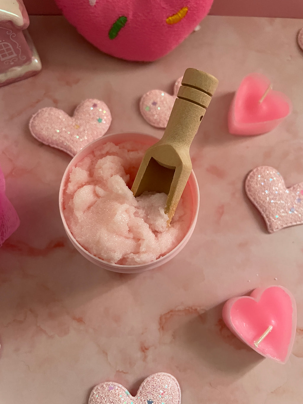 Pink sugar cookie body scrub