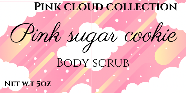 Pink sugar cookie body scrub