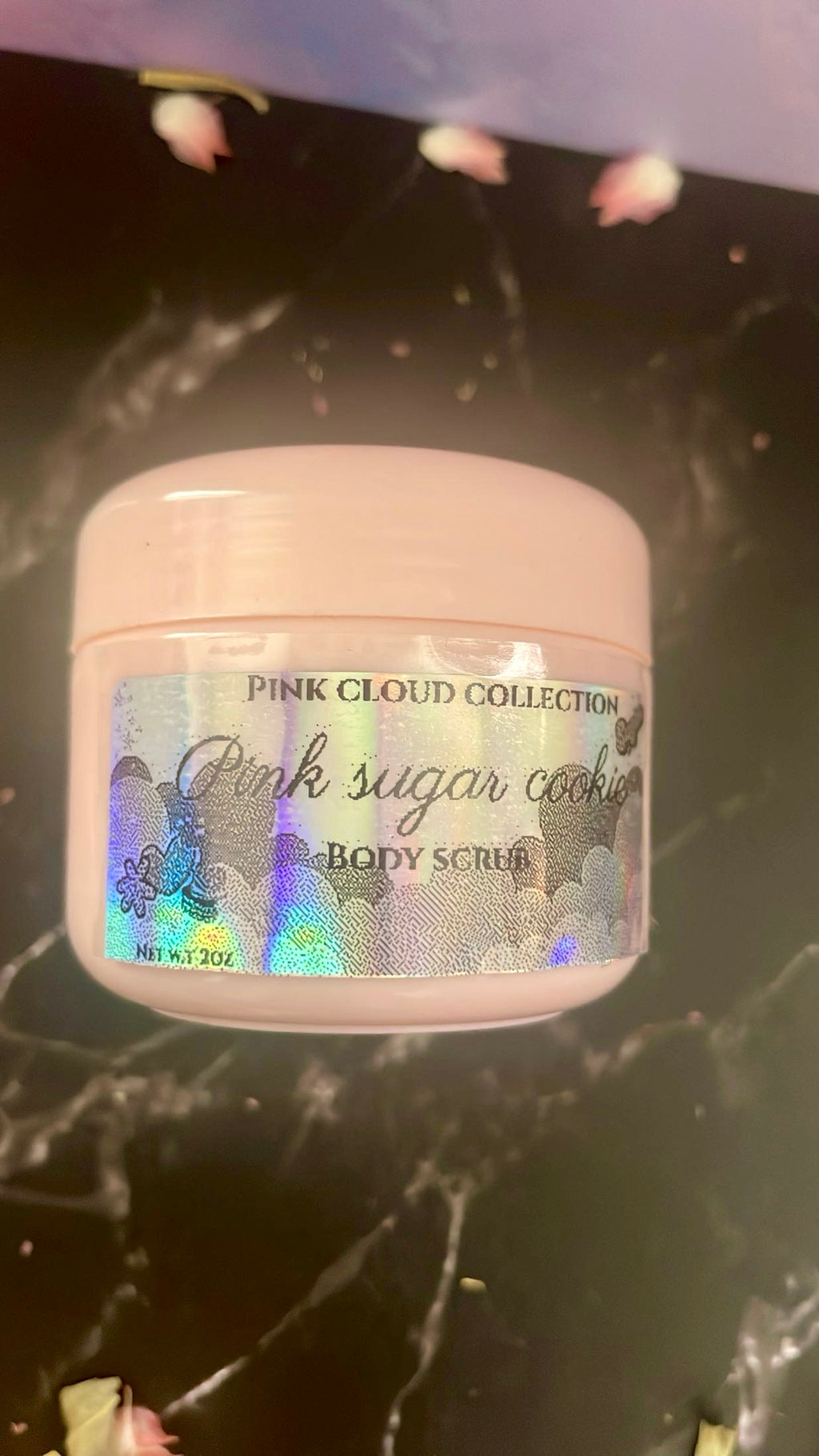 Pink sugar cookie body scrub