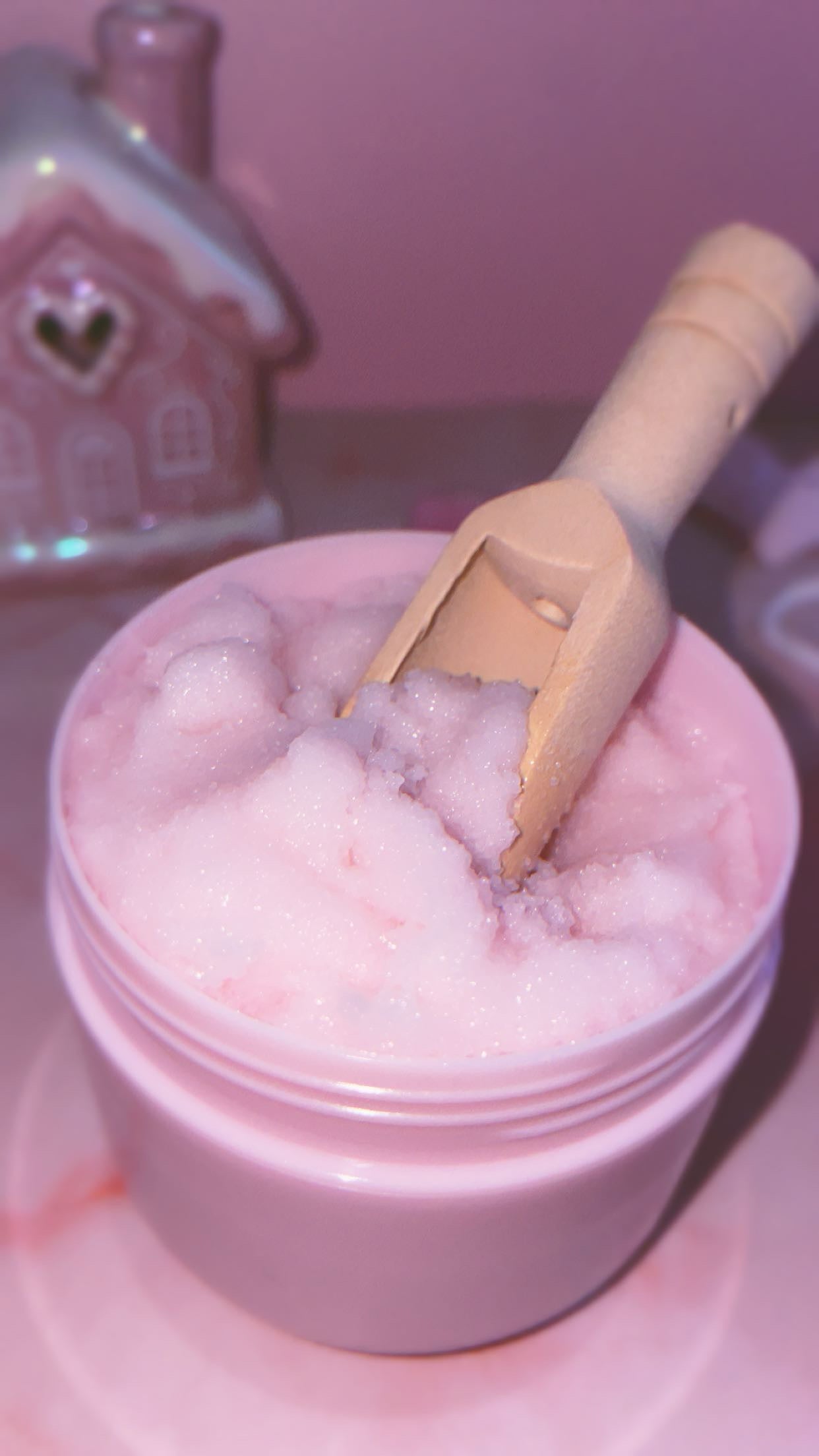 Pink sugar cookie body scrub